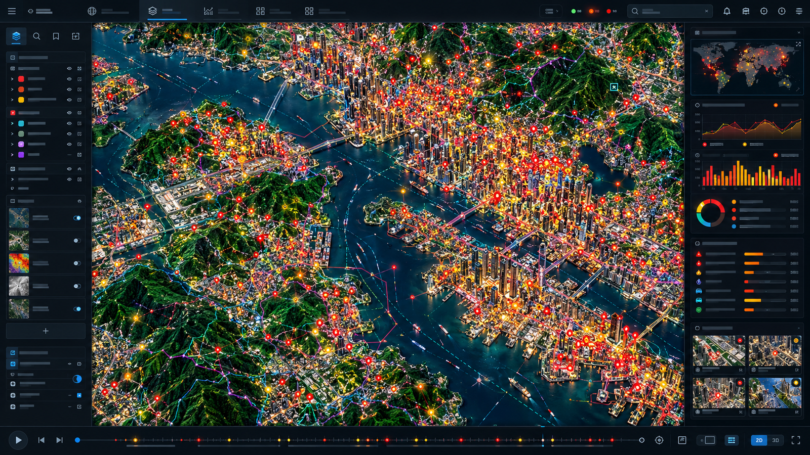 Flawed geospatial interface concept with a visually competing basemap