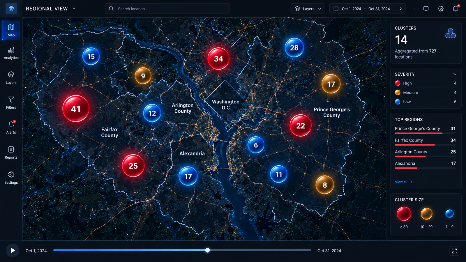 Corrected concept using countable marker clusters and severity cues