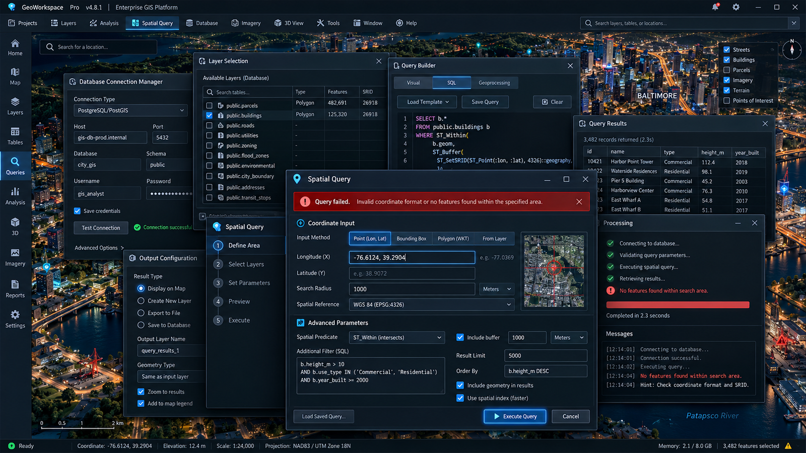 Flawed concept with disconnected spatial query and record state